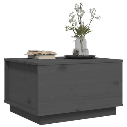 vidaXL Table basse grise 60x50x35 cm en pin massif