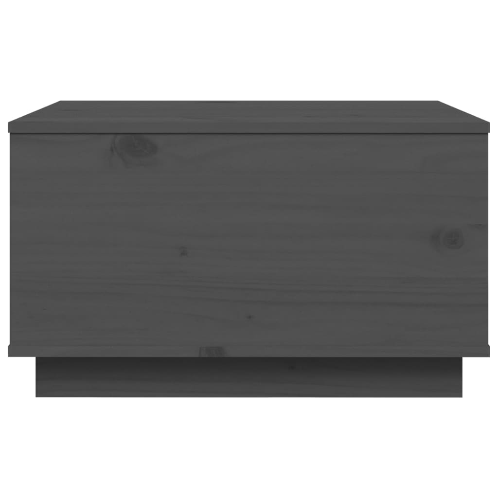 vidaXL Table basse grise 60x50x35 cm en pin massif