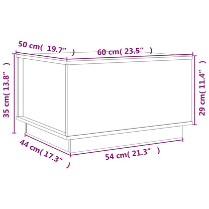 vidaXL Couchtisch Schwarz 60x50x35 cm Massivholz Kiefer