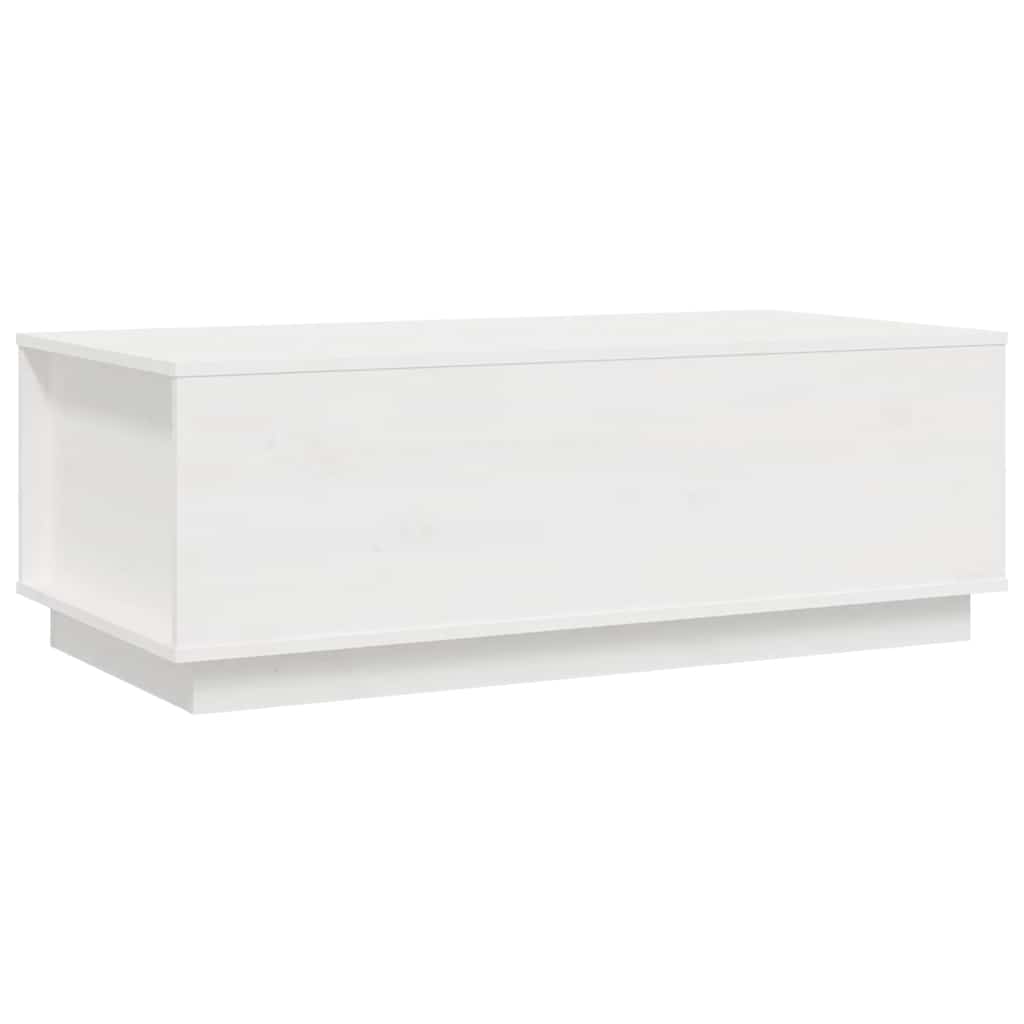 vidaXL Couchtisch Weiß 100x50x35 cm Massivholz Kiefer