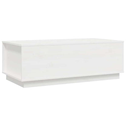 vidaXL Couchtisch Weiß 100x50x35 cm Massivholz Kiefer