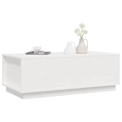 vidaXL Couchtisch Weiß 100x50x35 cm Massivholz Kiefer