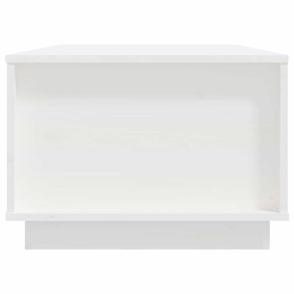 vidaXL Couchtisch Weiß 100x50x35 cm Massivholz Kiefer