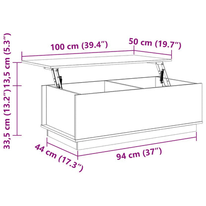 Couchtisch Weiß 100x50x35 cm Massivholz Kiefer