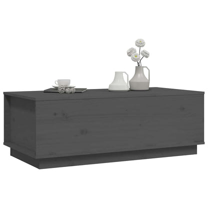 vidaXL Couchtisch Grau 100x50x35 cm Massivholz Kiefer