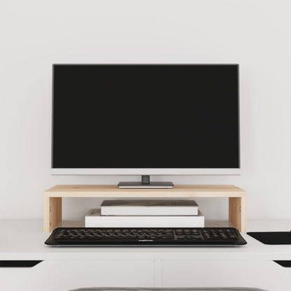 Monitorständer 50x27x10 cm Massivholz Kiefer