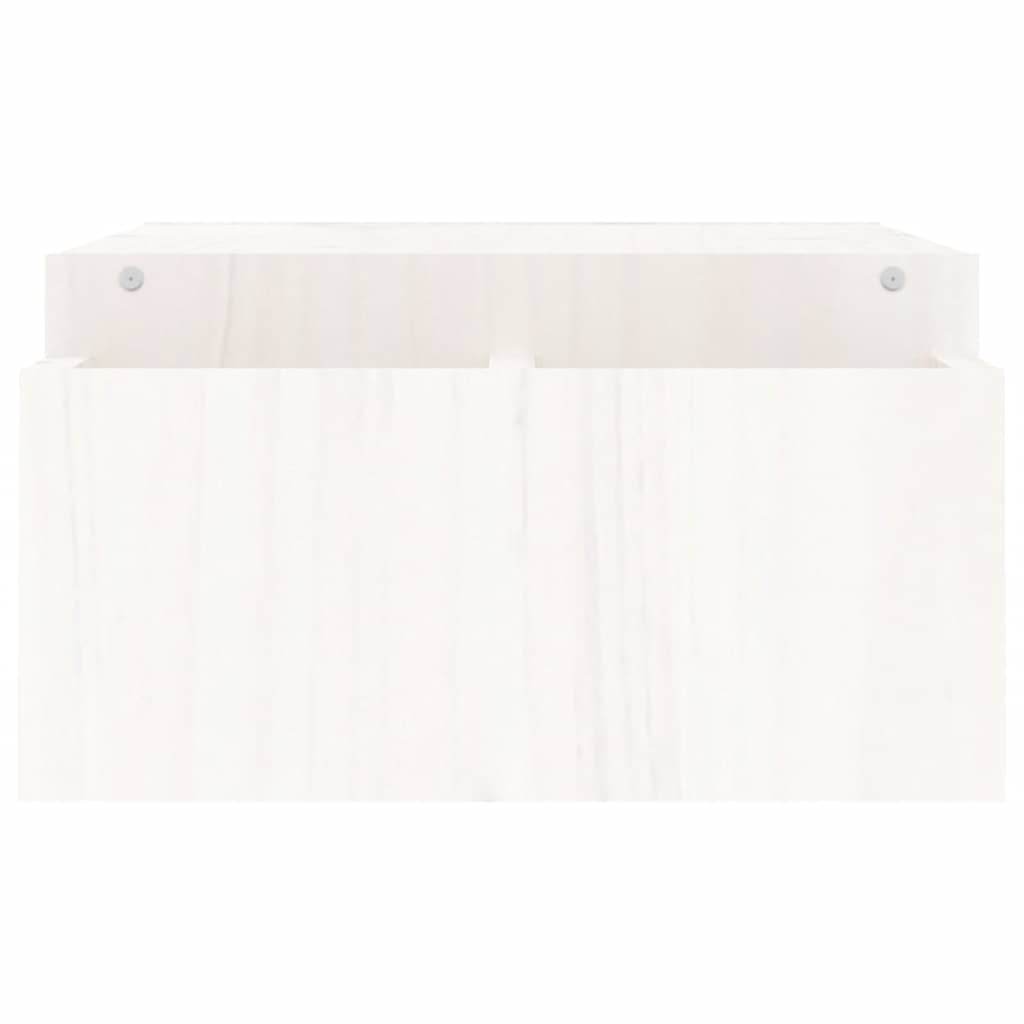 Monitorständer Weiß 100x27,5x15 cm Massivholz Kiefer