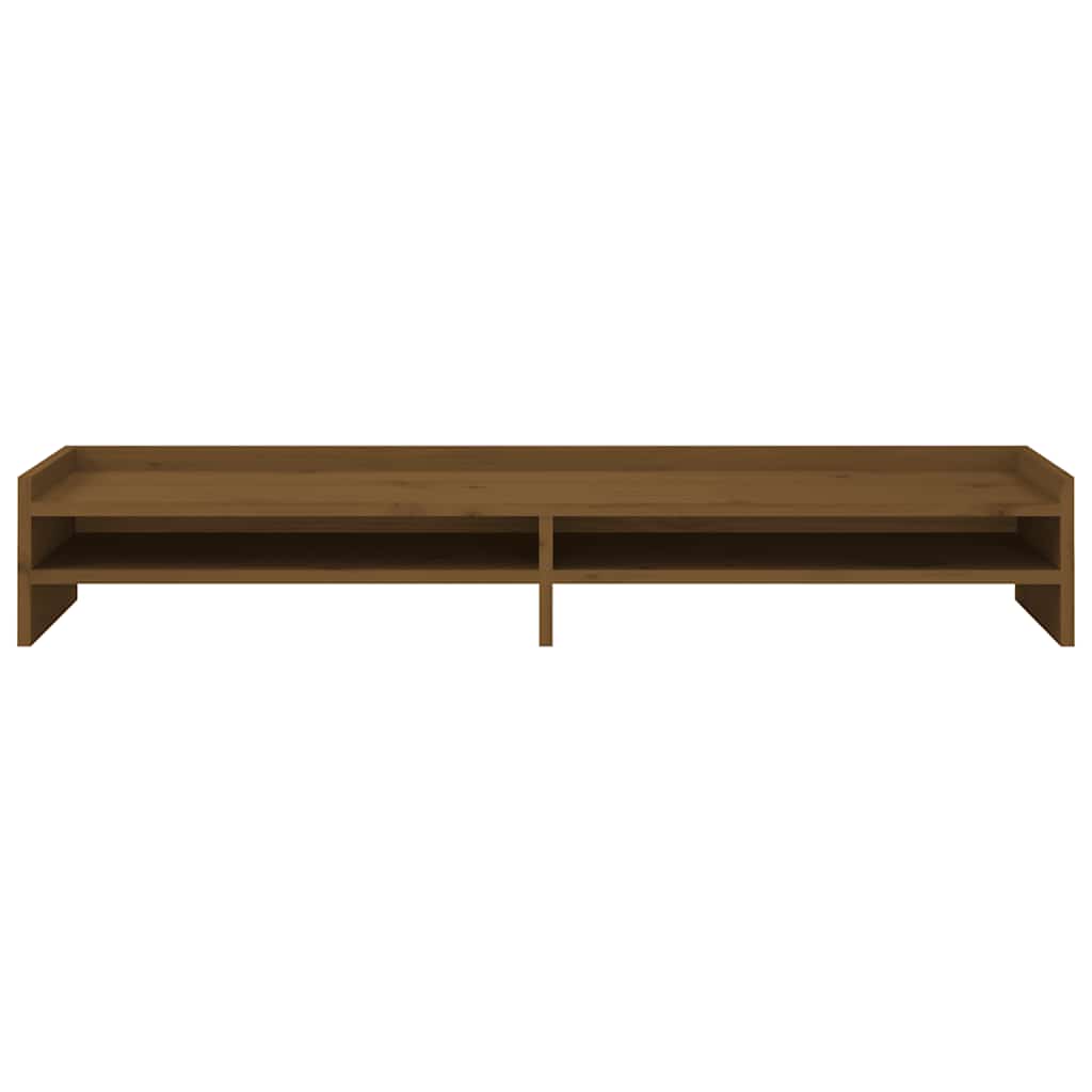 Monitorständer Honigbraun 100x24x16 cm Massivholz Kiefer