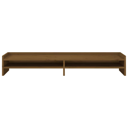 Monitorständer Honigbraun 100x24x16 cm Massivholz Kiefer