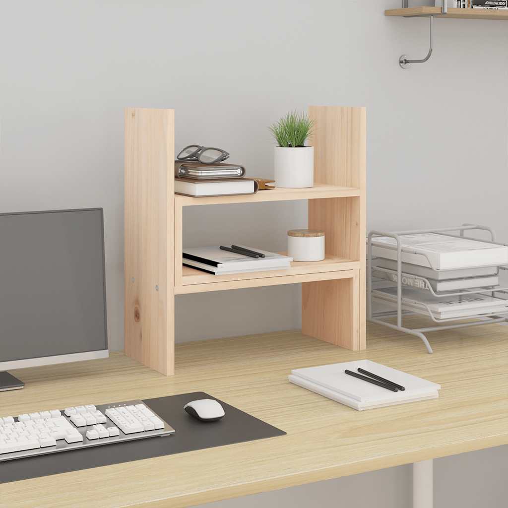 Monitorständer (39-72)x17x43 cm Massivholz Kiefer