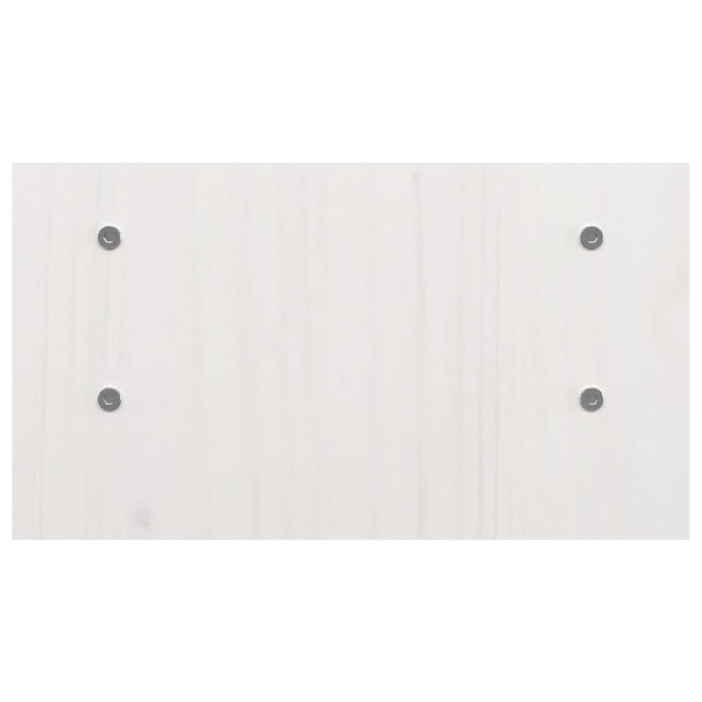 Monitorständer Weiß 50x27x15 cm Massivholz Kiefer