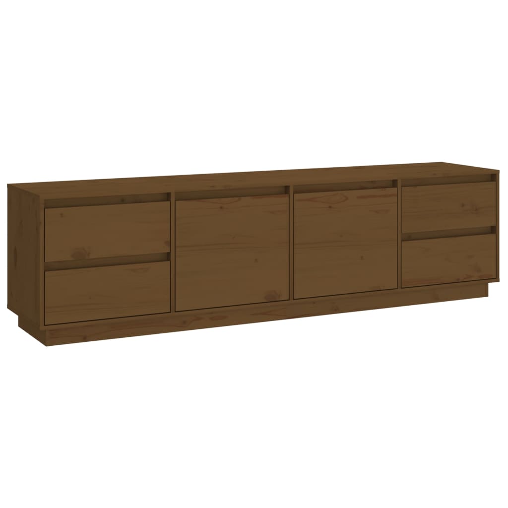 vidaXL Meuble TV marron miel 176x37x47,5 cm Bois de pin massif