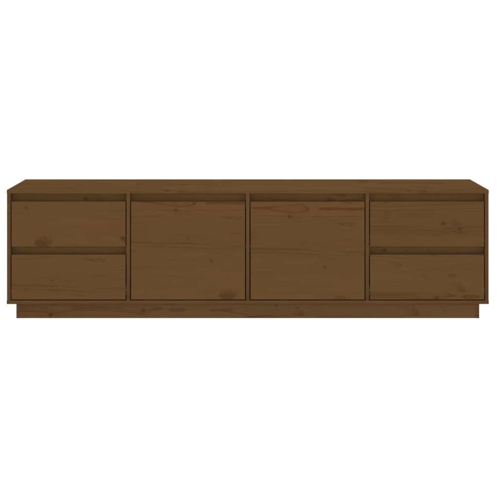 vidaXL Meuble TV marron miel 176x37x47,5 cm Bois de pin massif