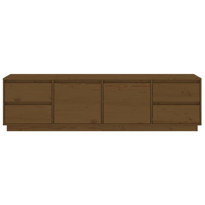 vidaXL Meuble TV marron miel 176x37x47,5 cm Bois de pin massif
