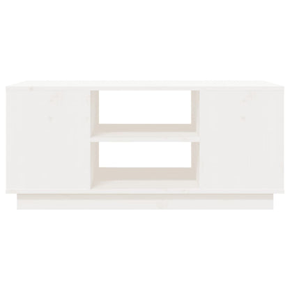 vidaXL Couchtisch Weiß 90x49x40,5 cm Massivholz Kiefer