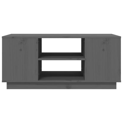 vidaXL Couchtisch Grau 90x49x40,5 cm Massivholz Kiefer