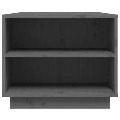 vidaXL Couchtisch Grau 90x49x40,5 cm Massivholz Kiefer