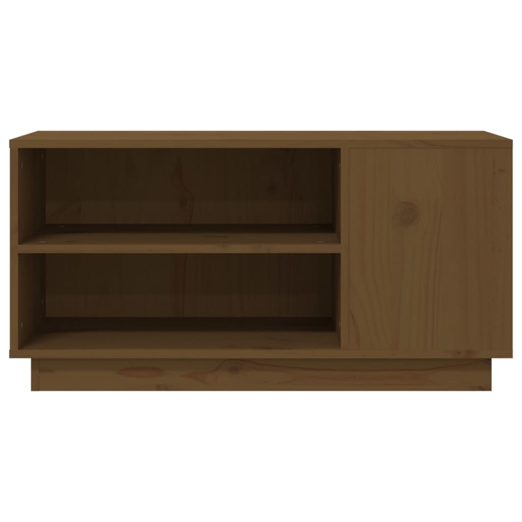 vidaXL Meuble TV marron miel 80x35x40,5 cm Bois de pin massif