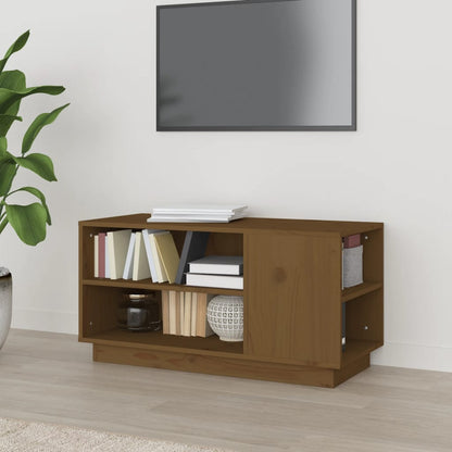 vidaXL Meuble TV marron miel 80x35x40,5 cm Bois de pin massif