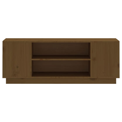 vidaXL Meuble TV marron miel 110x35x40,5 cm Bois de pin massif