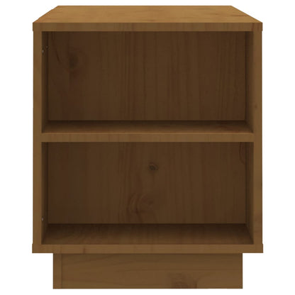 vidaXL Meuble TV marron miel 110x35x40,5 cm Bois de pin massif