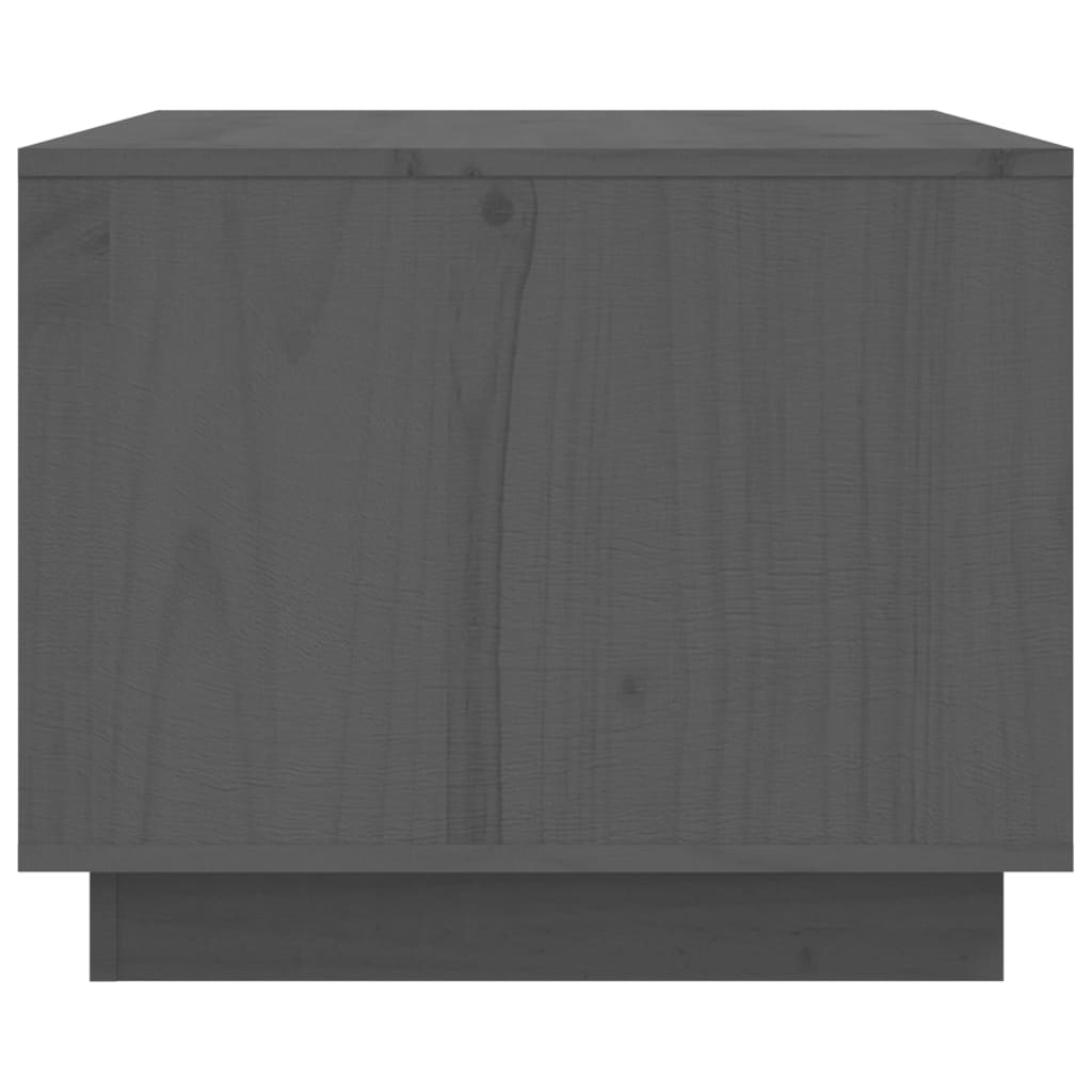 vidaXL Couchtisch Grau 80x50x40 cm Massivholz Kiefer