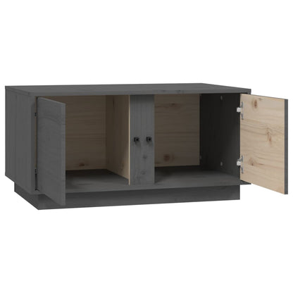 vidaXL Couchtisch Grau 80x50x40 cm Massivholz Kiefer