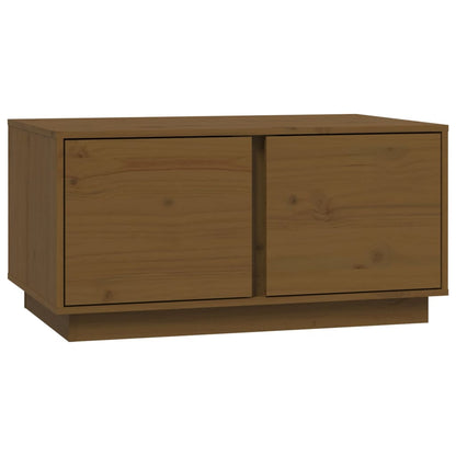 vidaXL Table basse marron miel 80x50x40 cm Bois de pin massif