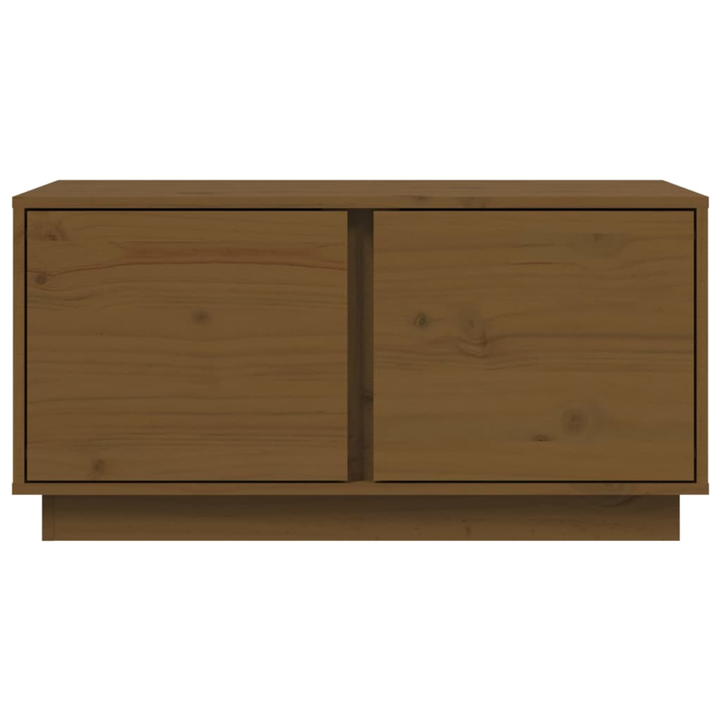vidaXL Table basse marron miel 80x50x40 cm Bois de pin massif