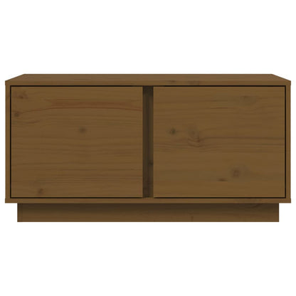 vidaXL Table basse marron miel 80x50x40 cm Bois de pin massif