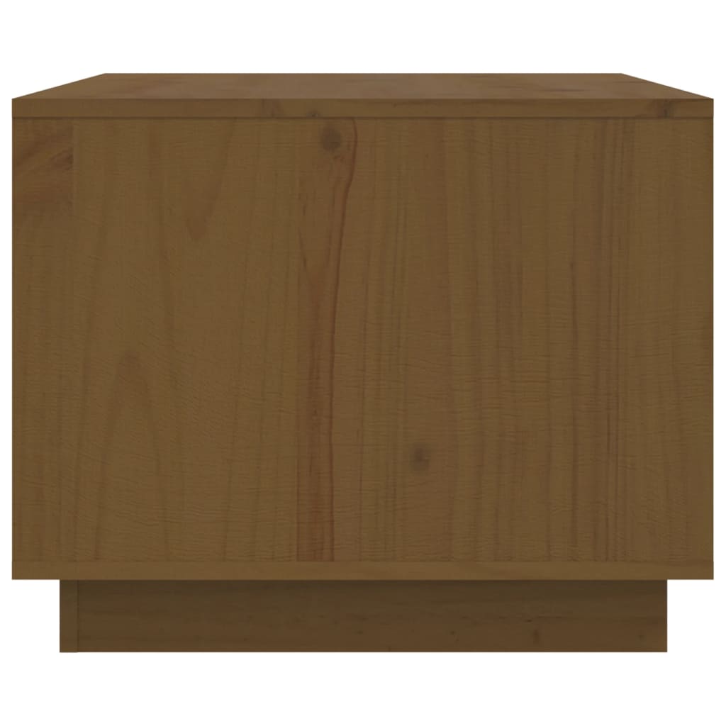 vidaXL Table basse marron miel 80x50x40 cm Bois de pin massif