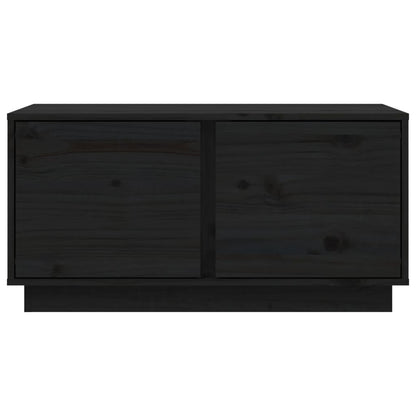 vidaXL Couchtisch Schwarz 80x50x40 cm Massivholz Kiefer