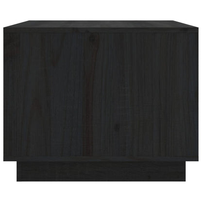 vidaXL Couchtisch Schwarz 80x50x40 cm Massivholz Kiefer