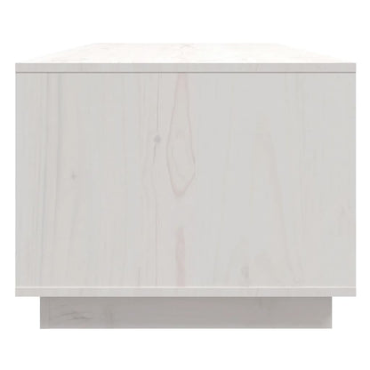 vidaXL Couchtisch Weiß 110x50x40 cm Massivholz Kiefer
