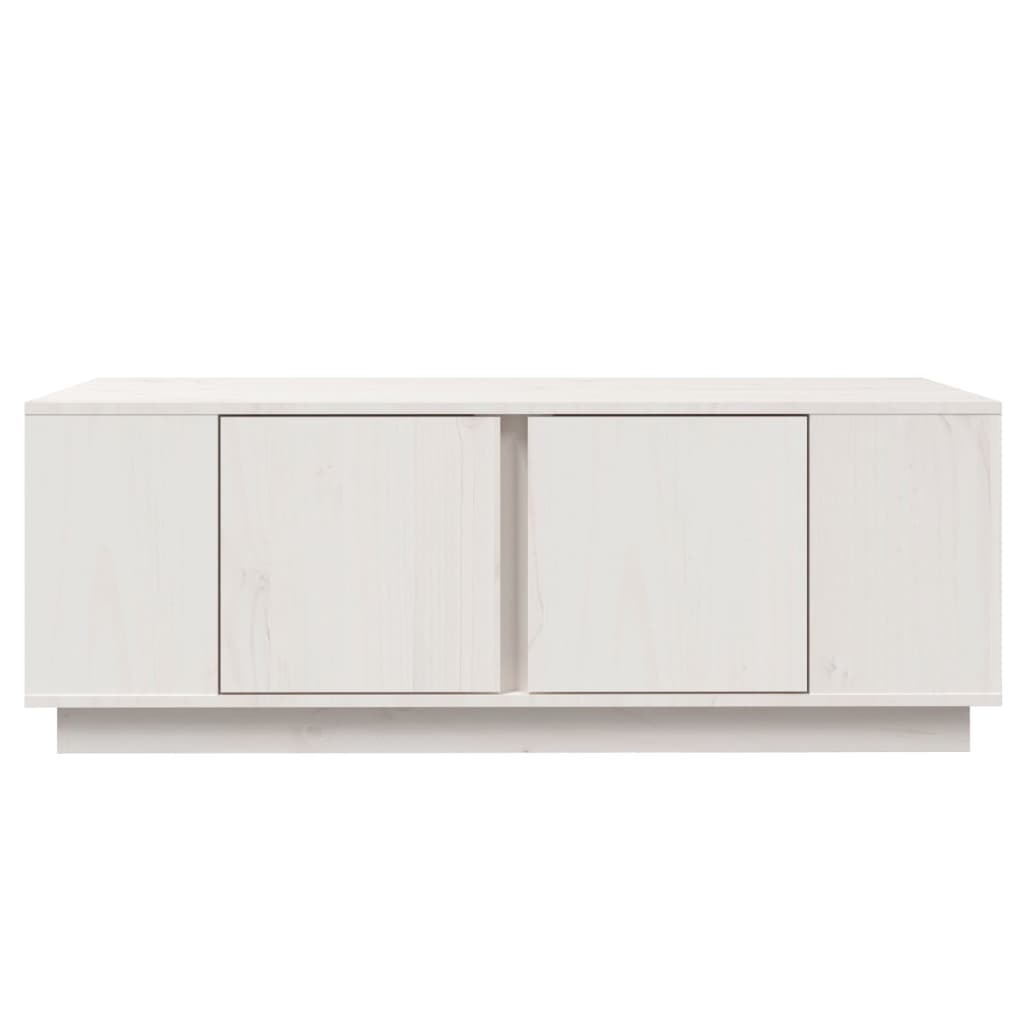 vidaXL Couchtisch Weiß 110x50x40 cm Massivholz Kiefer