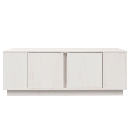 vidaXL Couchtisch Weiß 110x50x40 cm Massivholz Kiefer