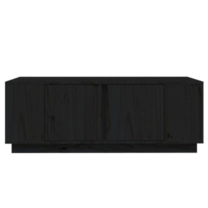 vidaXL Couchtisch Schwarz 110x50x40 cm Massivholz Kiefer