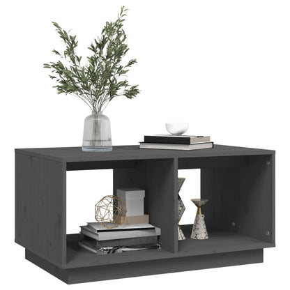 vidaXL Couchtisch Grau 80x50x40 cm Massivholz Kiefer