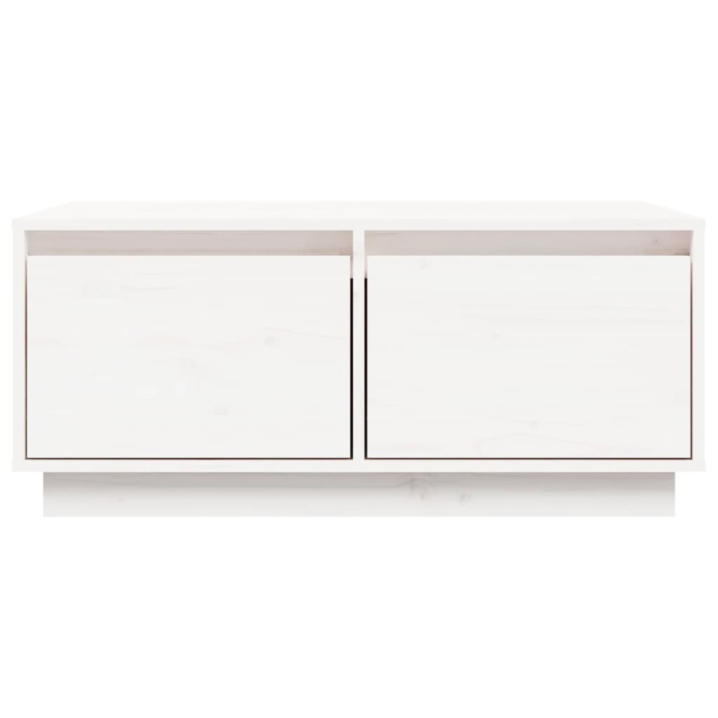 vidaXL Couchtisch Weiß 80x50x35 cm Massivholz Kiefer