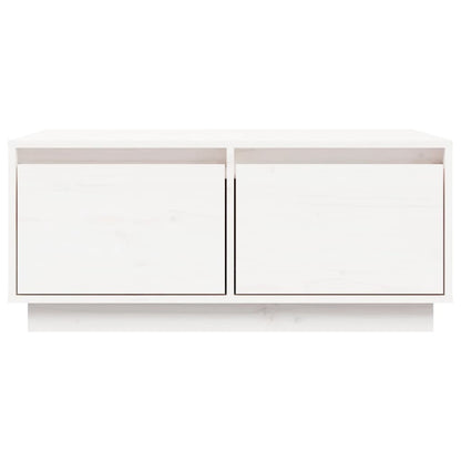vidaXL Couchtisch Weiß 80x50x35 cm Massivholz Kiefer