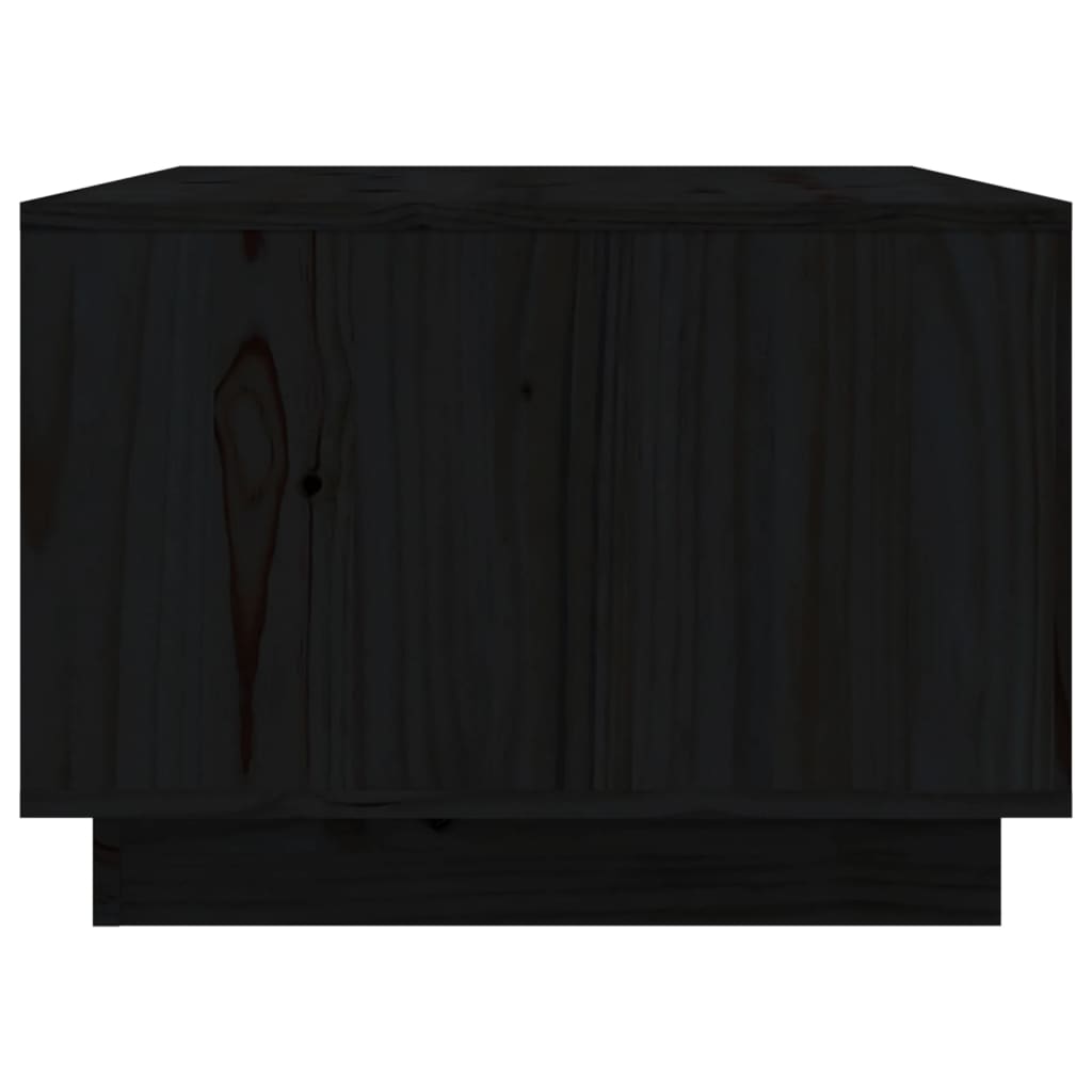 vidaXL Couchtisch Schwarz 80x50x35 cm Massivholz Kiefer