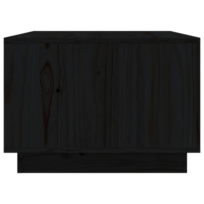 vidaXL Couchtisch Schwarz 80x50x35 cm Massivholz Kiefer