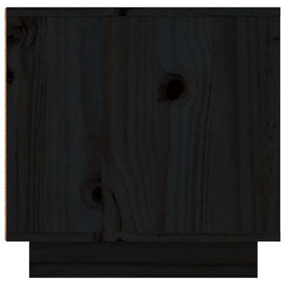 vidaXL Meuble TV Noir 156x40x40 cm Bois de pin massif