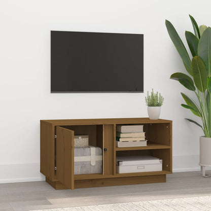 vidaXL TV-Schrank Honigbraun 80x35x40,5 cm Massivholz Kiefer