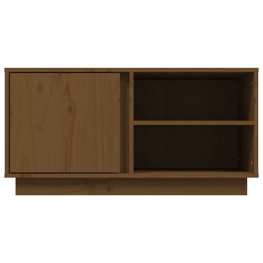 vidaXL TV-Schrank Honigbraun 80x35x40,5 cm Massivholz Kiefer