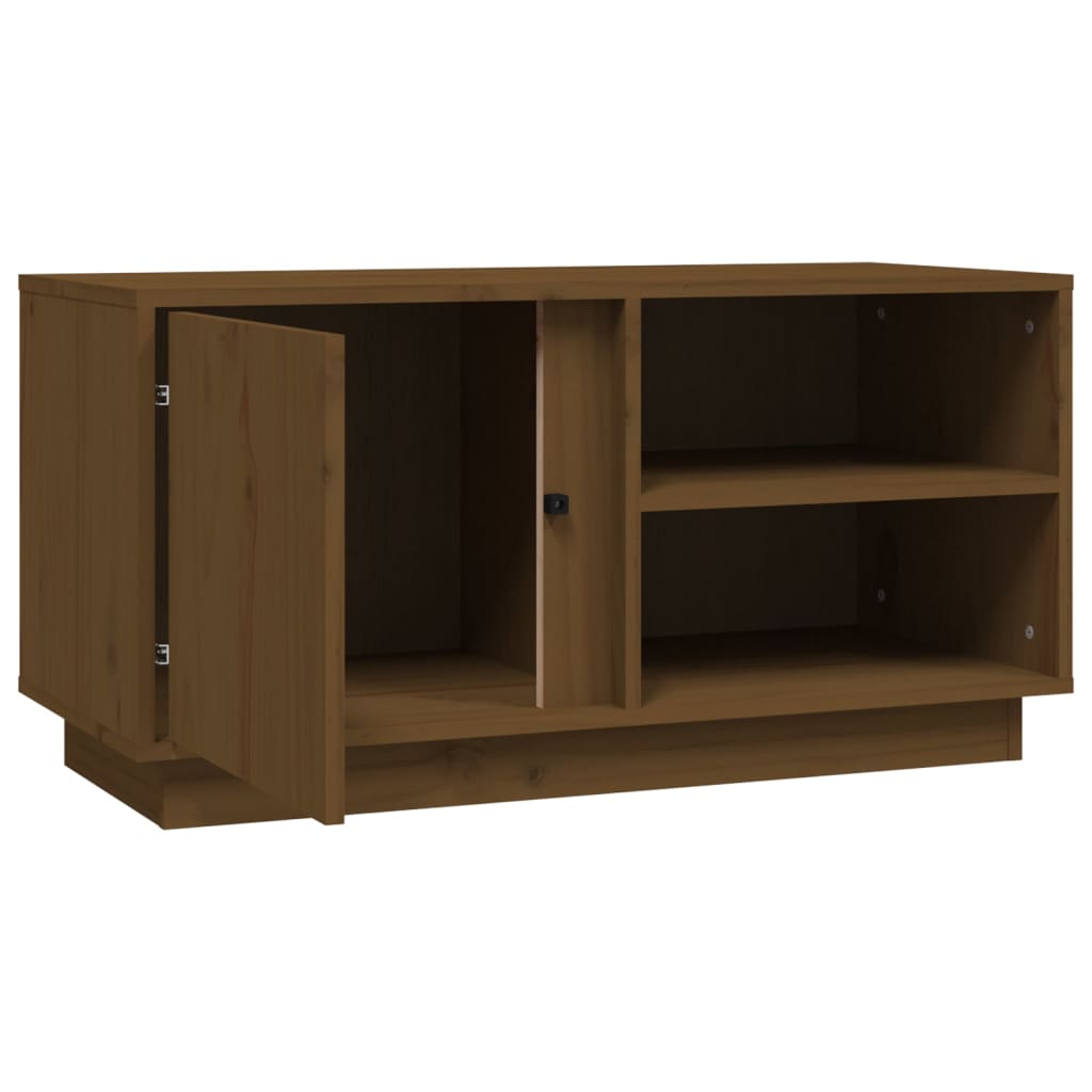 vidaXL TV-Schrank Honigbraun 80x35x40,5 cm Massivholz Kiefer