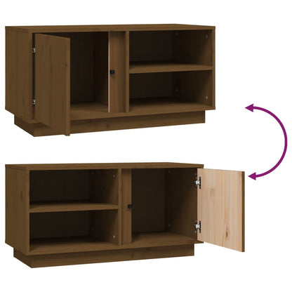 vidaXL TV-Schrank Honigbraun 80x35x40,5 cm Massivholz Kiefer