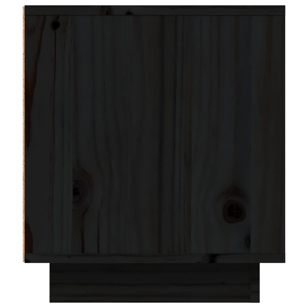 vidaXL Meuble TV Noir 80x35x40,5 cm Bois de pin massif