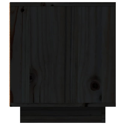 vidaXL Meuble TV Noir 80x35x40,5 cm Bois de pin massif