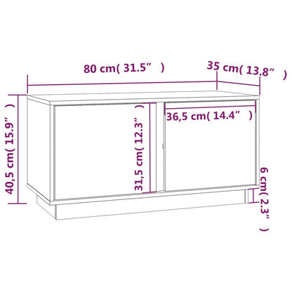vidaXL Meuble TV 80x35x40,5 cm Bois de pin massif